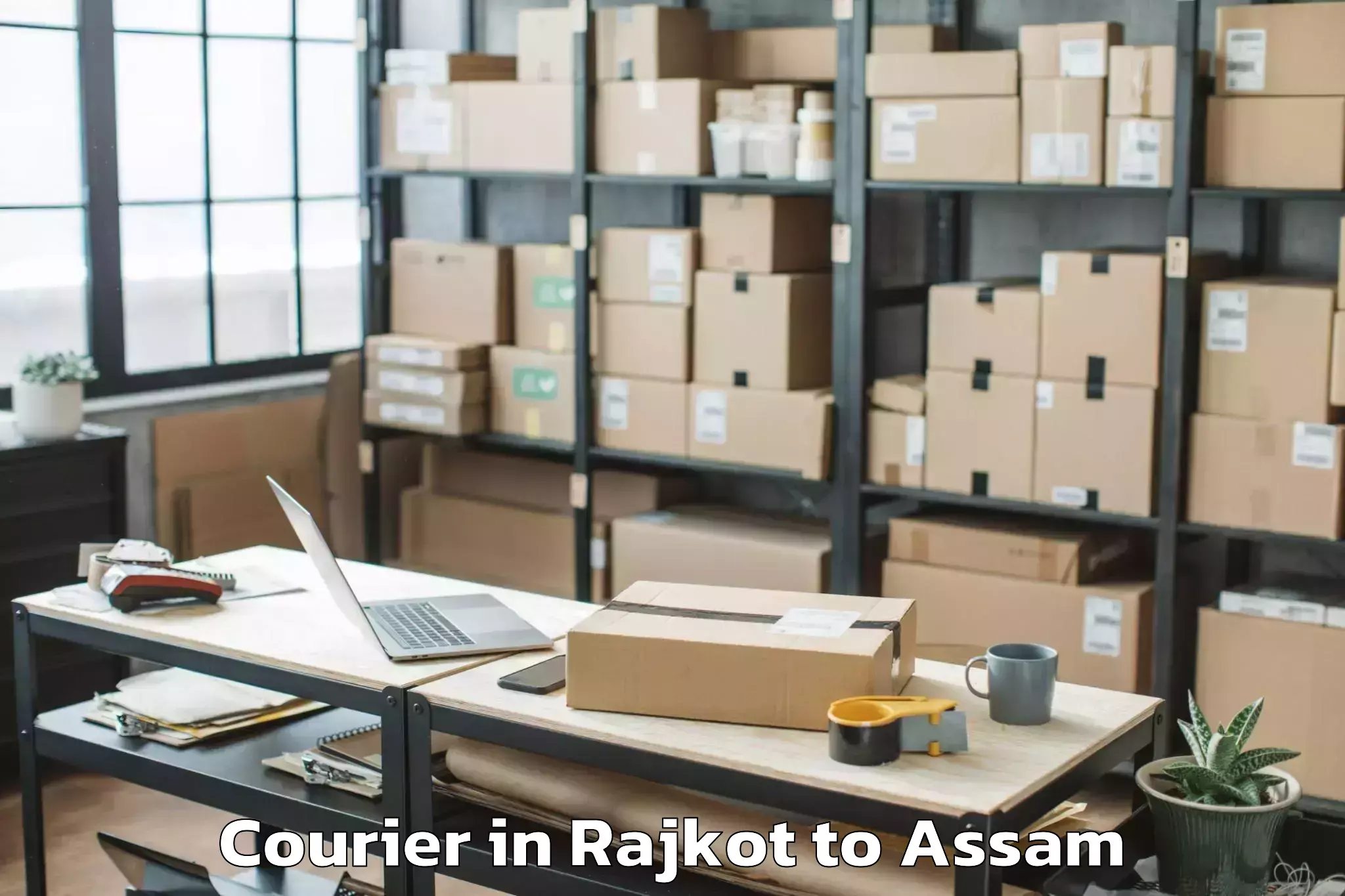 Easy Rajkot to Bhergaon Courier Booking